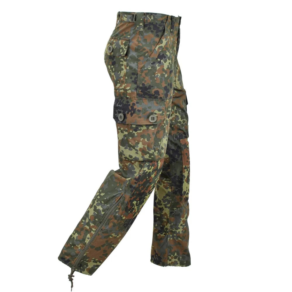 Mil-Tec Military Style Flecktarn BDU Commando Pants in Lightweight Ripstop Fabric