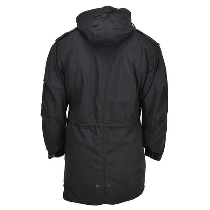 MIL-TEC U.S. Military Style M51 Parka - Black with Quilted Liner