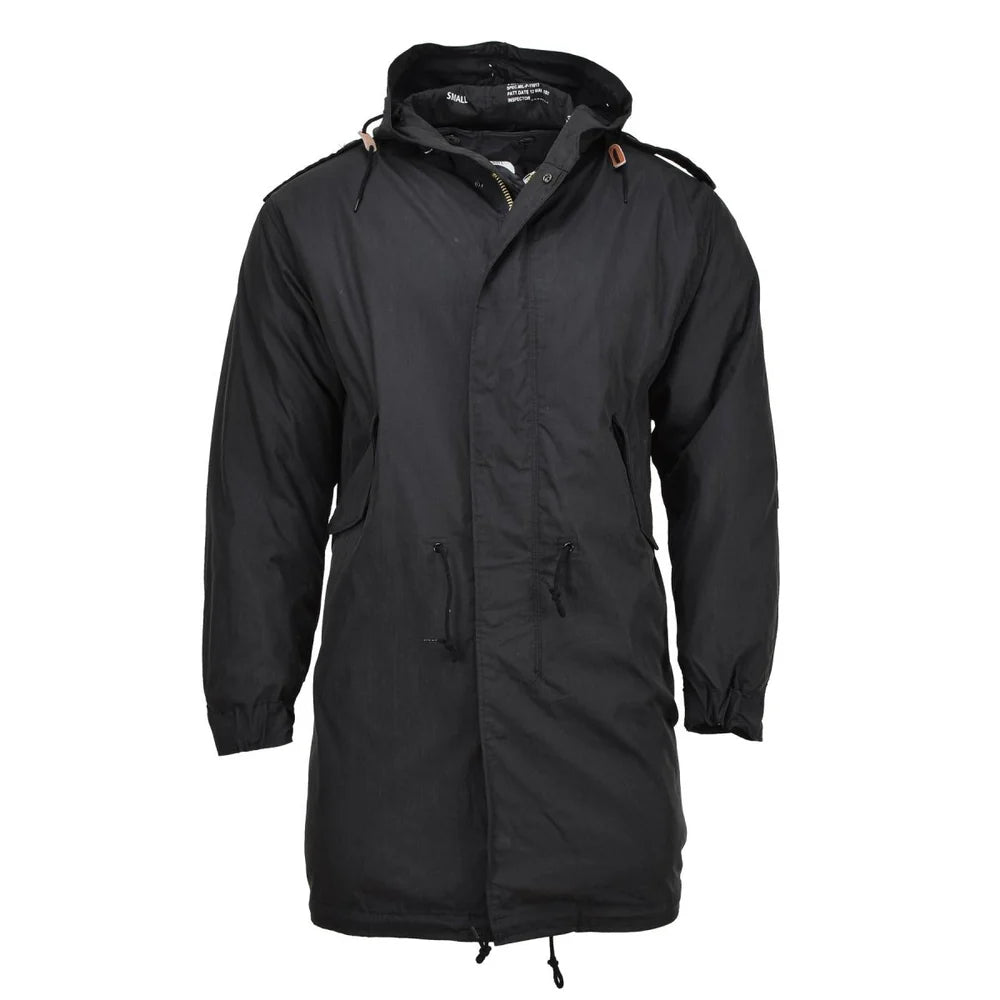 MIL-TEC U.S. Military Style M51 Parka - Black with Quilted Liner